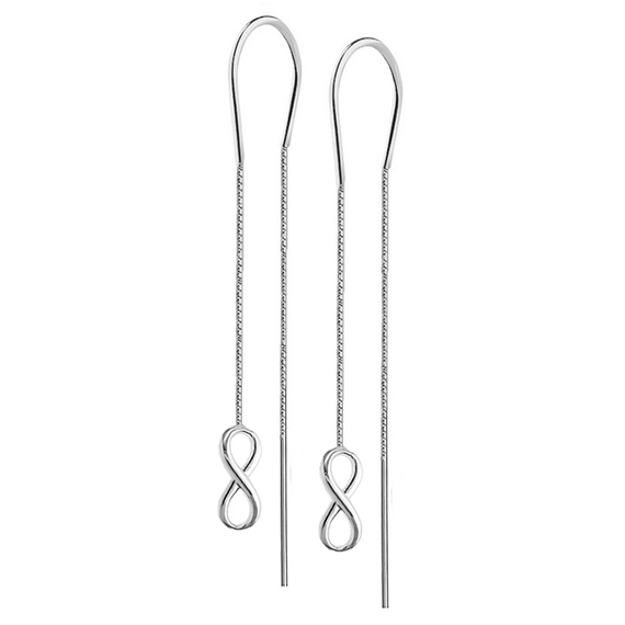 Kolczyki przewlekane podwójne z nieskończonością 1 Kolczyki przewlekane podwójne z nieskończonością