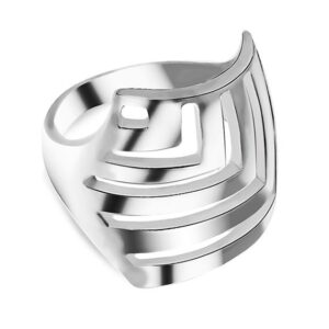 Szeroki pierścionek w stylu greckim