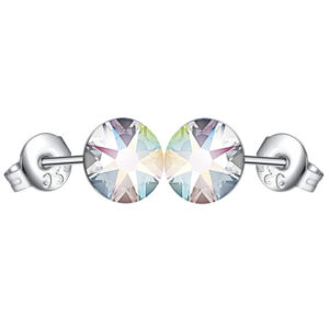 Kolczyki rivoli 6mm opalizujące