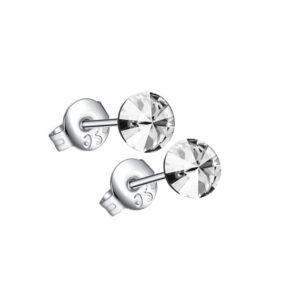 Drobne kolczyki z kamyczkiem 3mm biała cyrkonia