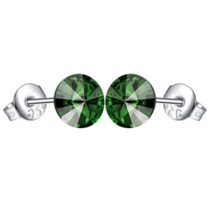 Kolczyki rivoli 6mm zielone