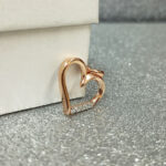 Łańcuszek z zawieszką w kształcie serca RÓŻOWE ZŁOTO