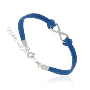 Bransoletka nieskończoność rzemyk mała turkusowa