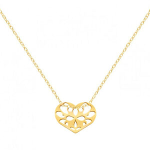 Złoty naszyjnik serce 333