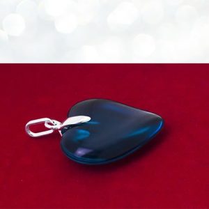 Wisiorek serce - turkusowy