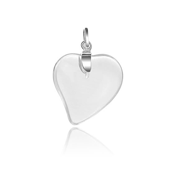 Wisiorek serce - przezroczysty 1 Wisiorek serce - przezroczysty