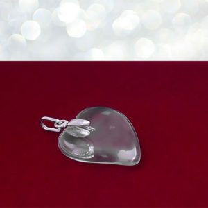 Wisiorek serce - przezroczysty