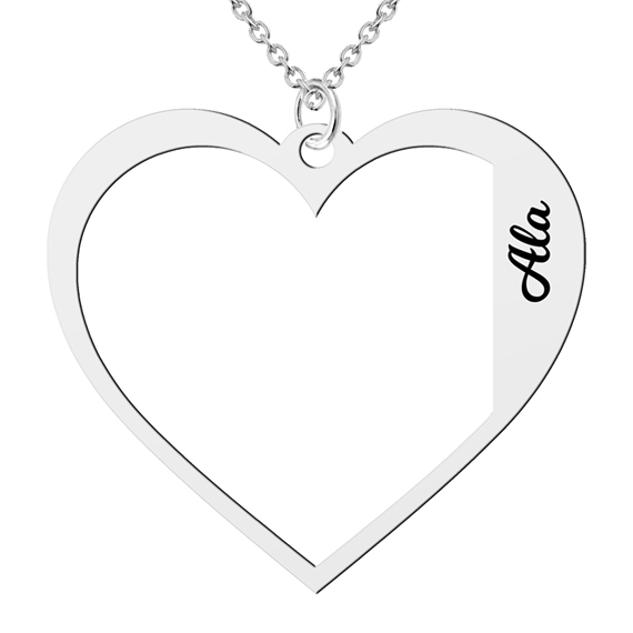 Naszyjnik serce z imionami dzieci - 1 imię