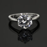 Pierścionek z cyrkonią 8mm