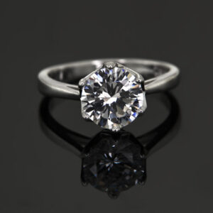 Pierścionek z cyrkonią 8mm