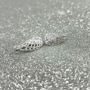 Nausznice skrzydła z cyrkoniami