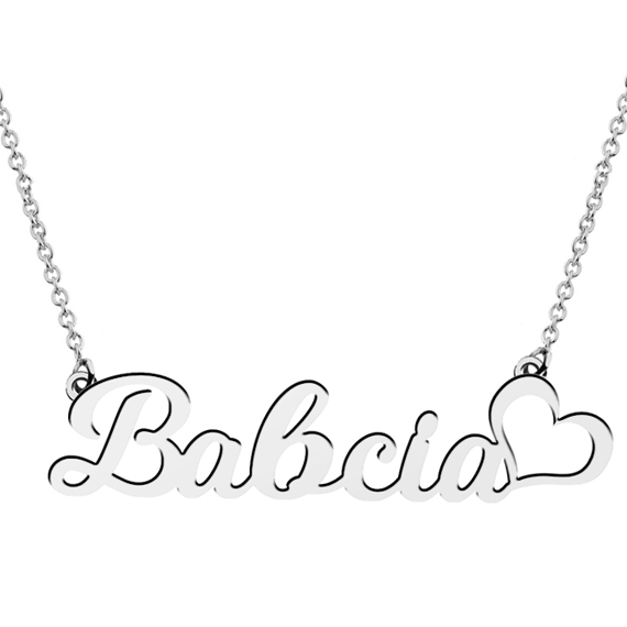 Naszyjnik z napisem Babcia