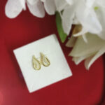 Złote kolczyki łezki ażurowe 333