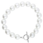 Bransoletka z perełkami zapięcie toggle perły 10mm