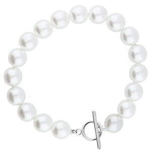 Bransoletka z perełkami zapięcie toggle perły 10mm