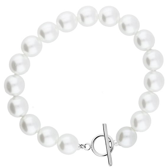 Bransoletka z perełkami zapięcie toggle perły 10mm 1 Bransoletka z perełkami zapięcie toggle perły 10mm