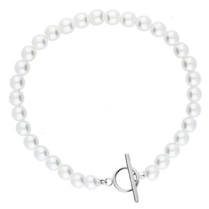 Bransoletka z perełkami zapięcie toggle perły 6mm