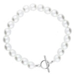 Bransoletka z perełkami zapięcie toggle perły 8mm
