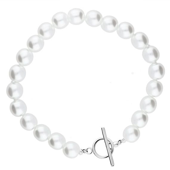 Bransoletka z perełkami zapięcie toggle perły 8mm 1 Bransoletka z perełkami zapięcie toggle perły 8mm