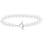 Naszyjnik z perłami zapięcie z przodu toggle 50cm 10mm