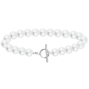 Naszyjnik z perłami zapięcie z przodu toggle 50cm 10mm