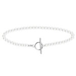 Naszyjnik z perłami zapięcie z przodu toggle 45cm 6mm