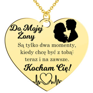 Naszyjnik "Do żony" Teraz i na zawsze - złocony