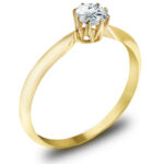 Pierścionek zaręczynowy złoty cyrkonia 4mm