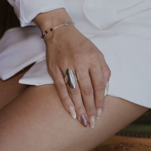 Długi gładki pierścionek