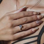 Pierścionek z białą cyrkonią 7mm