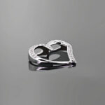 Wisiorek serce z cyrkoniami