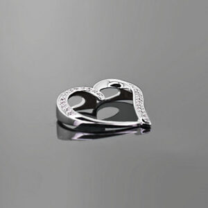 Wisiorek serce z cyrkoniami