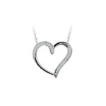 Wisiorek serce z cyrkoniami