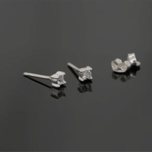 Małe kolczyki z cyrkonią