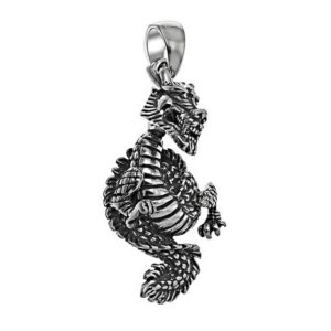 Wisior smok z ruchomymi łapami i głową