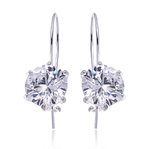 Kolczyki z białą cyrkonią 10mm