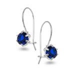 Kolczyki z szafirową cyrkonią 7mm
