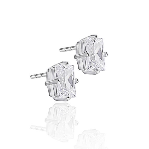 Kolczyki cyrkonia 8x6mm 1 Kolczyki cyrkonia 8x6mm