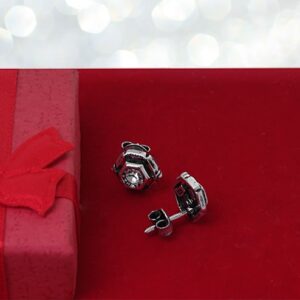 Sześciokątne kolczyki z cyrkonią