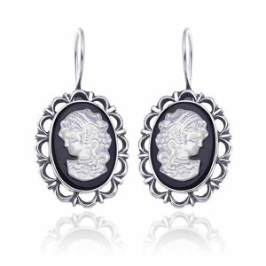 Kolczyki kamea 13x18mm