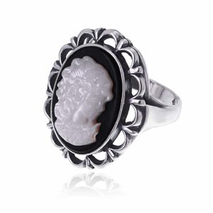 Pierścionek kamea 13x18mm