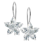 Kolczyki kwiaty z dużymi cyrkoniami