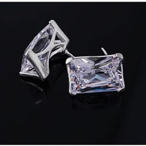 Kolczyki cyrkonia 16x12mm