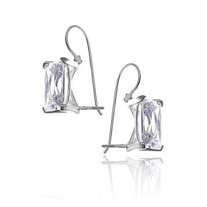 Kolczyki z cyrkonią 16x12