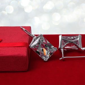 Kolczyki z cyrkonią 16x12