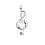 Wisior klucz wiolinowy z cyrkonią