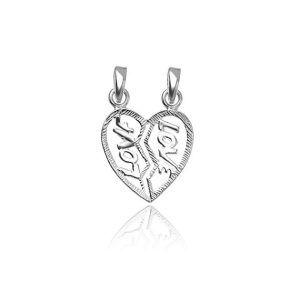 Wisiorek łamany serca love