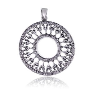 Wisior koło ażurowe 108 kamieni