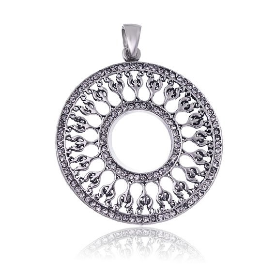 Wisior koło ażurowe 108 kamieni 1 Wisior koło ażurowe 108 kamieni