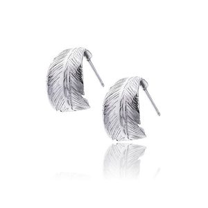 Kolczyki podwinięte liście